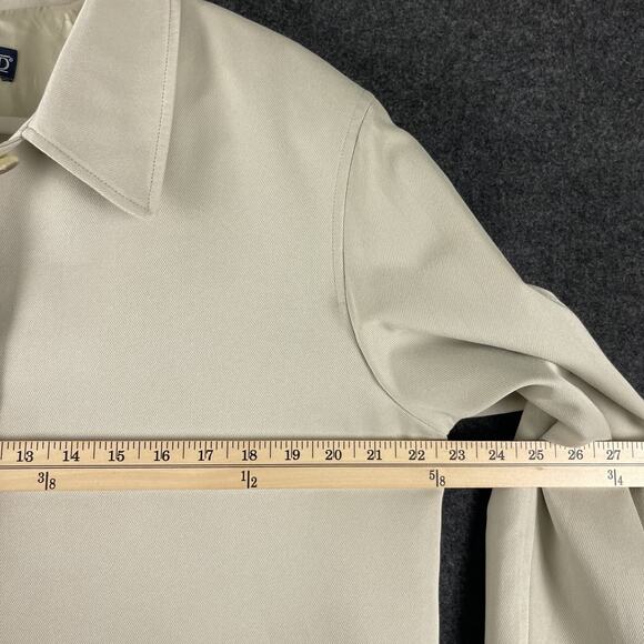 Vintage Lands End Jacket Womens 16 Beige Made In USA Minimal Classic Preppy - Picture 8 of 14